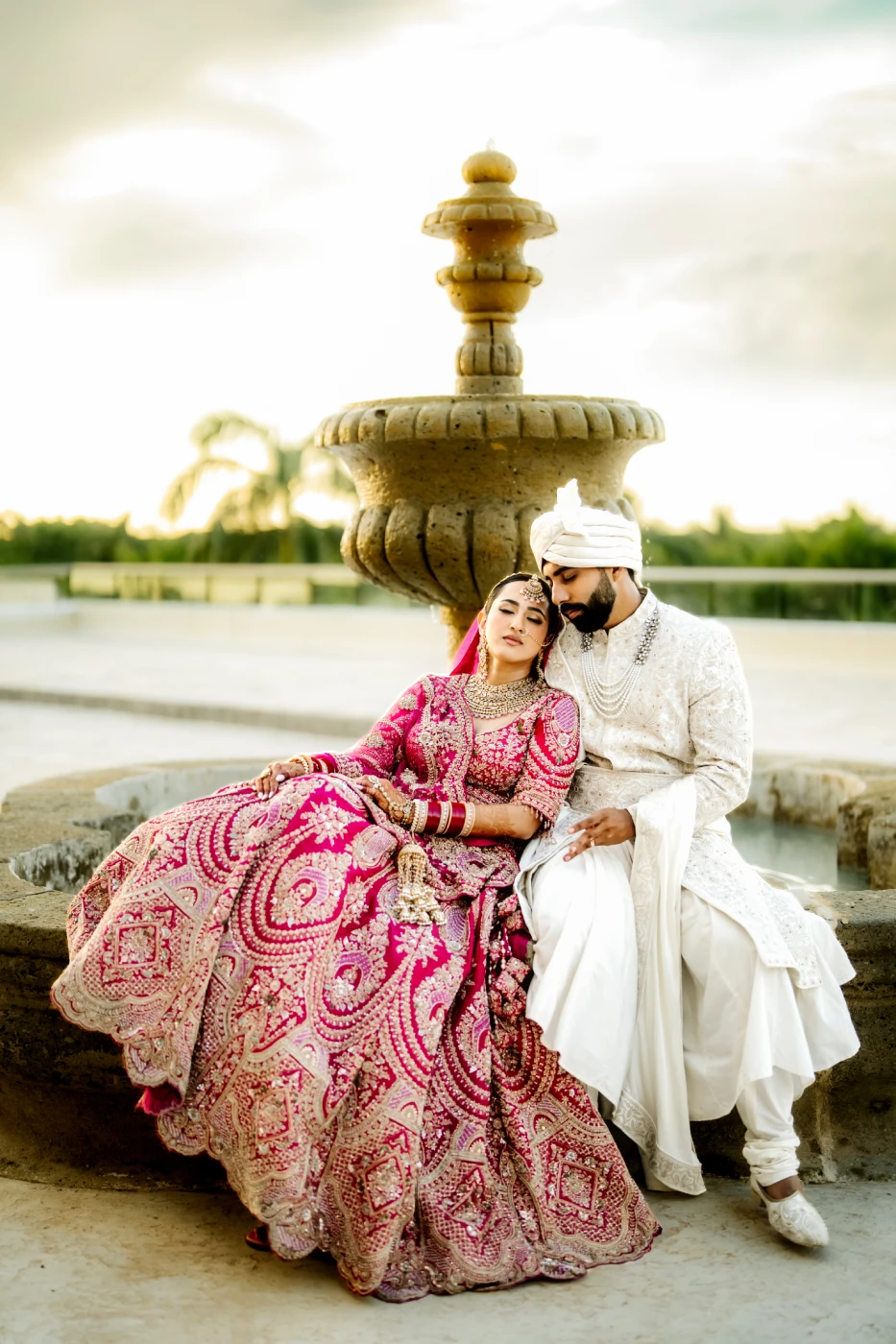 Luxury destination wedding celebration